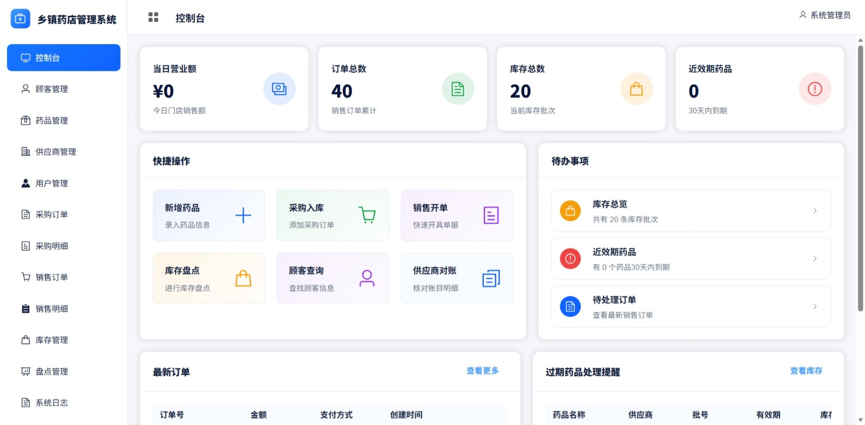 管理端控制台截图